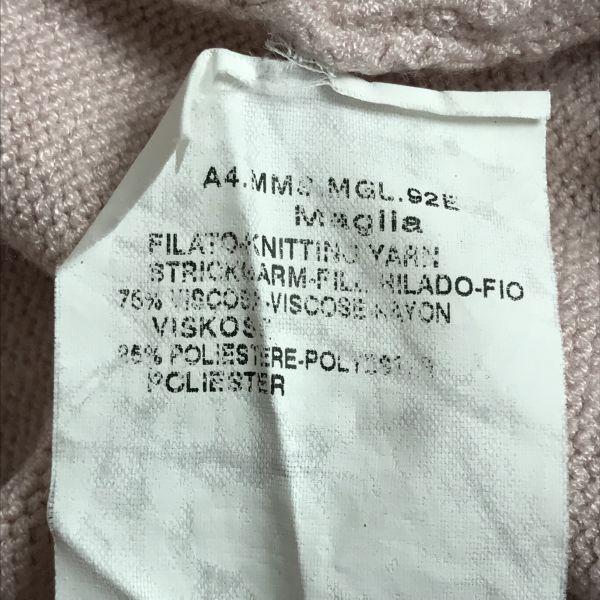 Max Mara Italy Made S Max Mara Turtle Neck Short Sleeve Knit Sweater Light Pink Size L Ladies(USED)