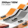 FONKEN 100W USB3.2 OTG typ C Adapter 20 gb/s transfer danych stop cynkowy szybkie ładowanie złącze wideo 8K do tabletu z telefonem