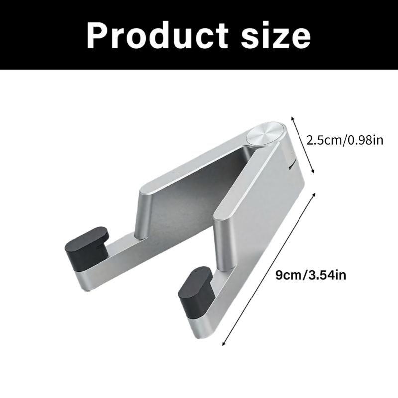 Foldable Desktop Phone Holder Aluminum Construction Small Size Pocket Phone Stand For Smartphones And Tablets