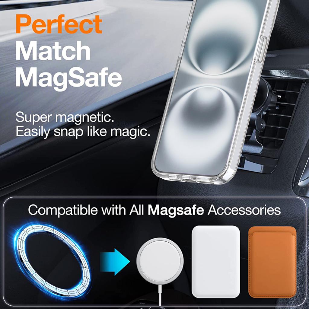 For iPhone 15 Pro Max Case Compatible with MagSafe TPU + Acrylic Gradient Phone Cover with Kickstand