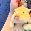 Keychain Pendant Plush Hamster Fruit Portable Compact Keychain Smooth Texture Backpack Design Key Chain