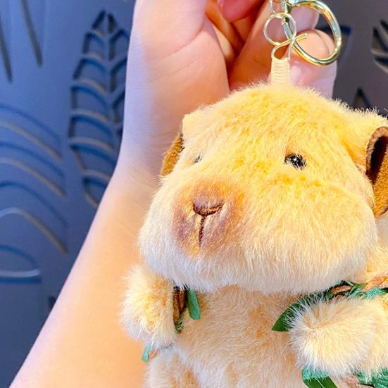 Keychain Pendant Plush Hamster Fruit Portable Compact Keychain Smooth Texture Backpack Design Key Chain
