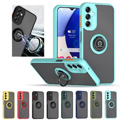 Custodia Blindata Per Samsung Galaxy A16 A06 A15 5G A25 A35 A55 A05 A05S A14 A24 A34 A54 M15 Cover Supporto ad Anello Holder Coque Funda Capa