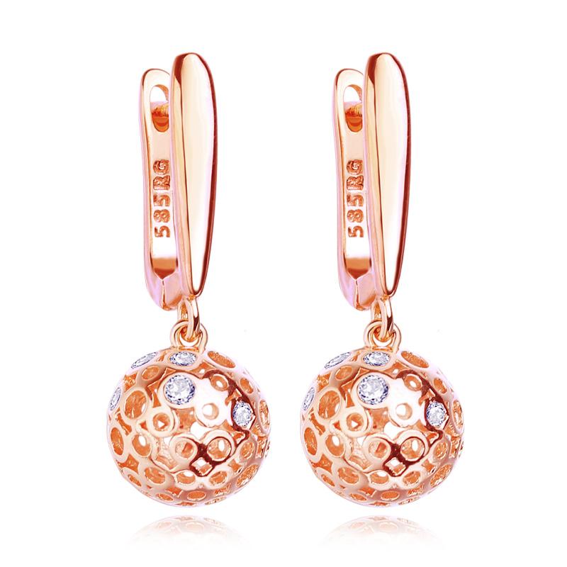 

Серьги-клипсы MINTHA, модные свадебные повседневные серьги цвета розового золота, модные украшения, серьги с кубическим цирконием для женщин, круглые свадебные серьги A