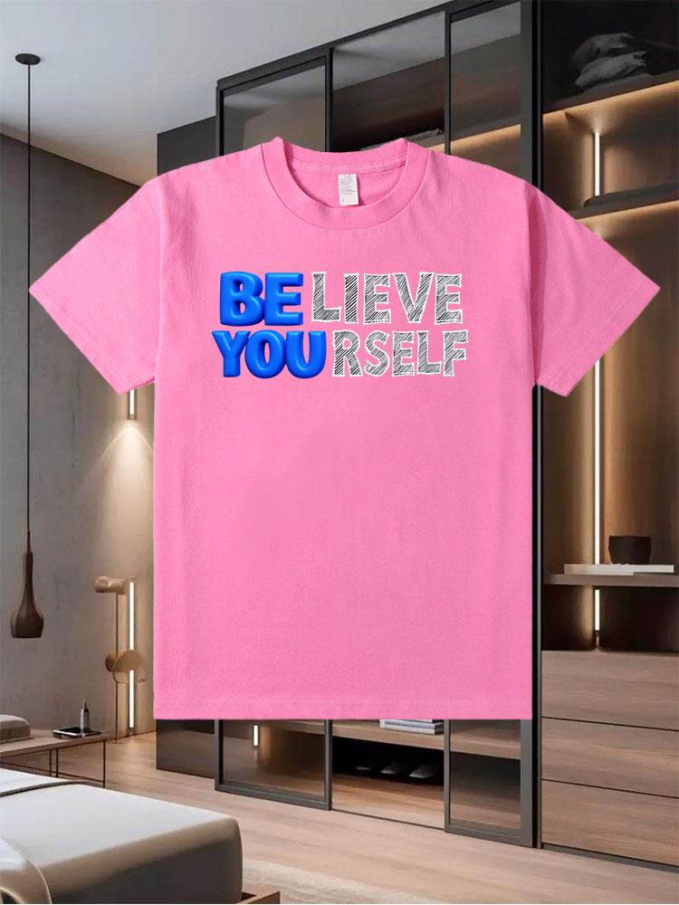 New Men's Printed T-Shirt for Summer a Trendy Street-Style Short-Sleeve Breathable Top from a Popular Brand