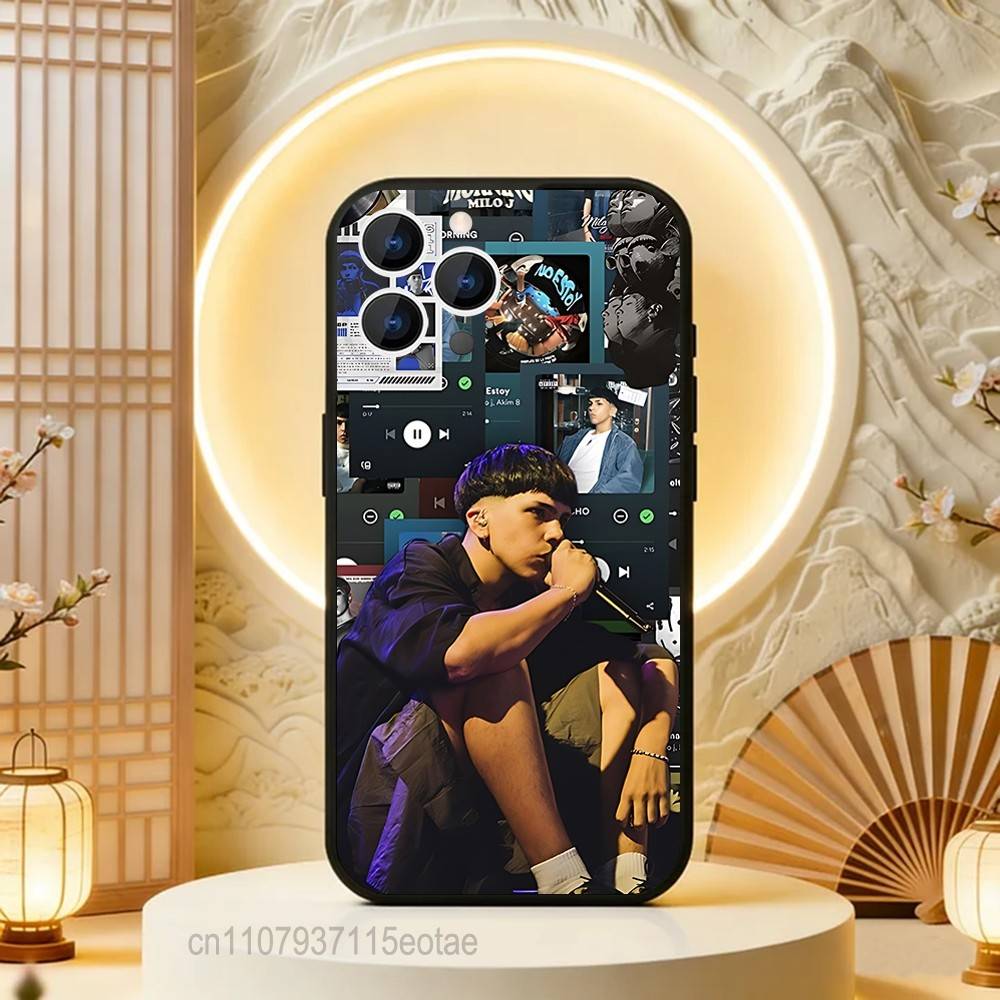 Singer Milo J Black Soft Case For iPhone 17 13 14 15 11 16 12 Pro Max Pro Max Plus E Air Mini Phone Cover Shell