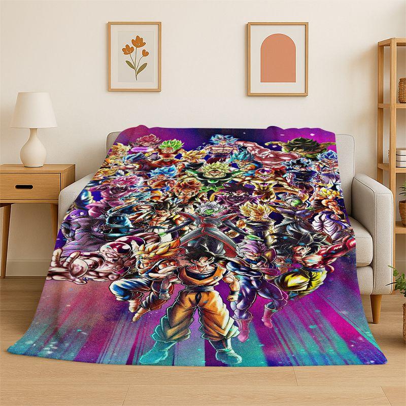 Retro Anime D-Dragon Ball Cartoon Game Soft Flannel Throw Blanket,Cozy Blanket for Bed,Couch,Sofa,Bedroom,Living Room,Travel,kid