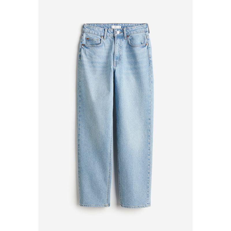 

HM Women s Jeans Autumn Cotton Silm Straight High Waist Ankle Pants Baguette Jeans 1214570 Light cowboy Blue 165/76A(40)