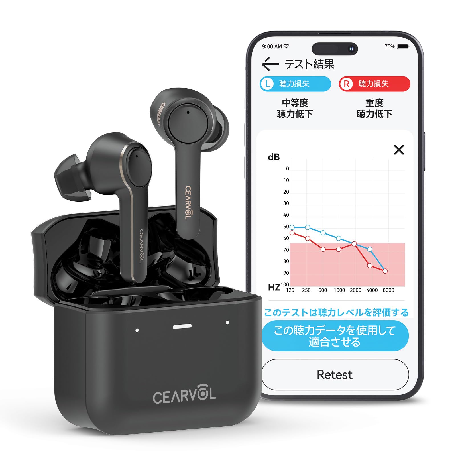 

Cearvol Sound Bluetooth Wireless Earphone For Elderly Can Be Used for 36 Fast App Hearing Voice Supports Call Music and Howling Noise Clear Sound