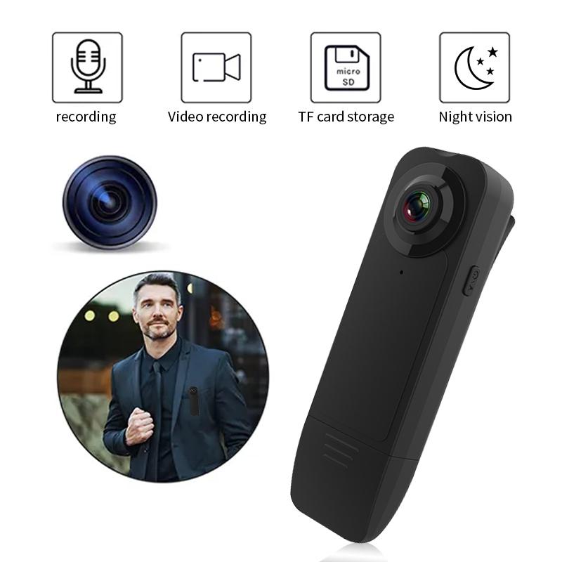4K HD Handheld Outdoor Sports Cam, Mini Pen-Sized IR Night Vision Camcorder, Portable Body Worn DV Recorder