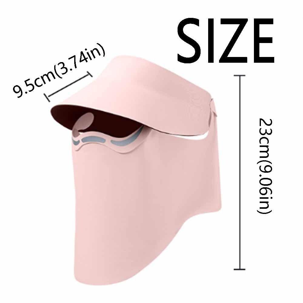 Hollow Top Large Brim Sun Hat UV Protection Lightweight Ice Silk Face Cover Stretchable Sun Protection Magnetic Sun Hat