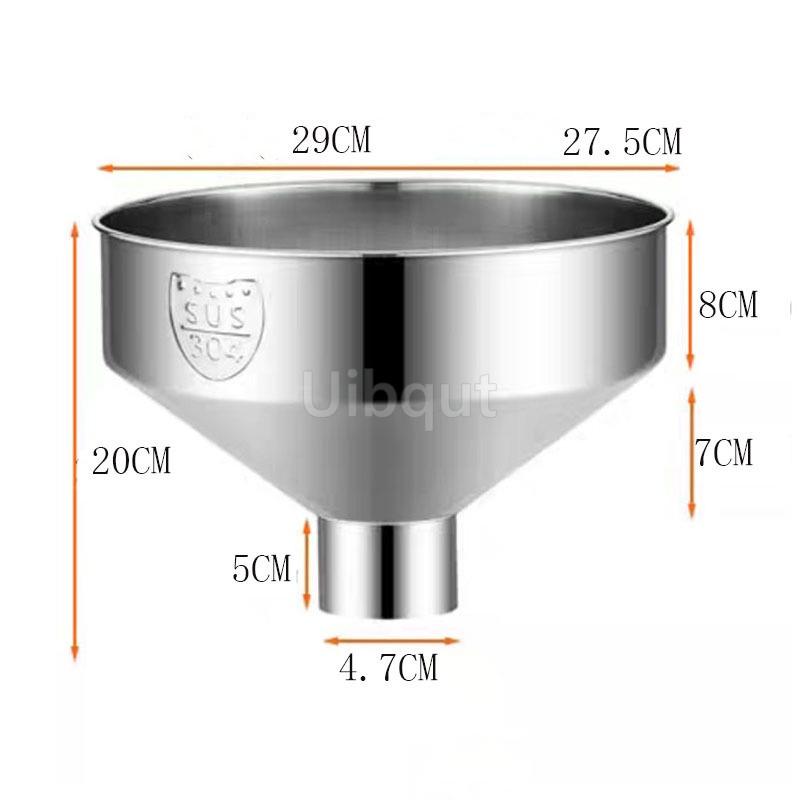 304 Big Stainless Steel Funnel Kitchen Oil Liquid leakage Funnel refueling Detachable Filter Wide Mouth Funnel Kitchen Tools