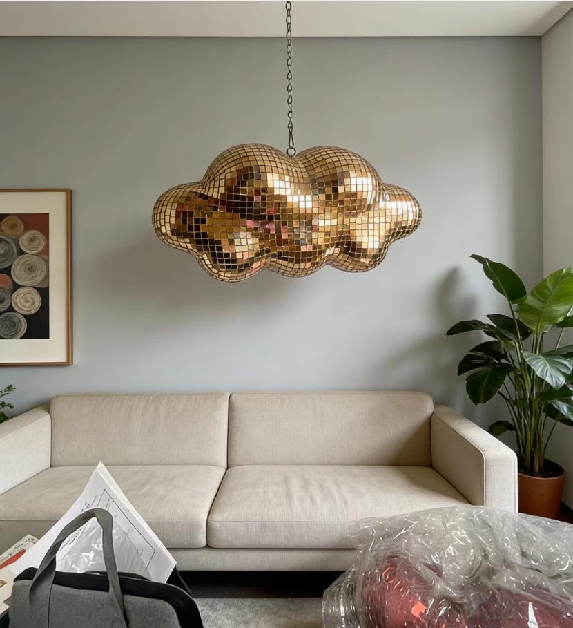 Disco Mirror Ball Pendant with Iron