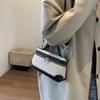 Tragbare Eimer-Box Handtasche Canvas Patchwork Mode Umhängetaschen Damen Pendler Handy-Aufbewahrung Schultertasche Vielseitig Einfach