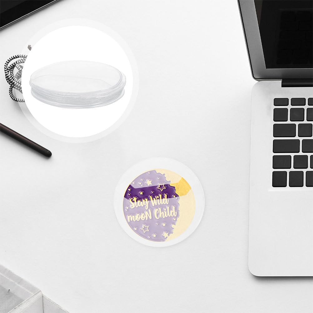 20 шт. Прозрачные круглые обложки для значков, Защитные чехлы для кнопок из ПВХ для 2,48 дюйма (63мм), Совместимо с 2,28 дюйма (58мм) Значки-булавки, Царапины и