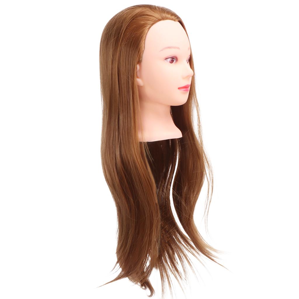 Hair Mannequin Head Hairdressing Styling Training Braiding Practice Doll Head with Clamp Holder Tools