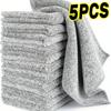 1/50pcs Gray Bamboo Charcoal Thickened Super Absorbent Dishcloth Oil Resistant Kitchen Wipes Microfiber Cleaning Cloths