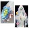 Flower Studded Bridal Veil for Bride To Be Gift, Bridal Shower, Wedding Veil