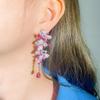 S925 Silver Butterfly & Zircon Dangle Earrings
