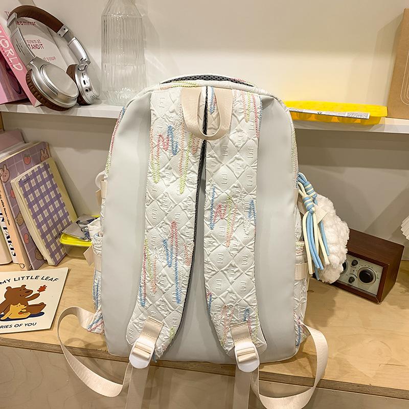 School Bag New High Value Ins Japanese Backpack Cute Casual Simple Large Capacity School Bag Versatile Commuter Make-up Bag