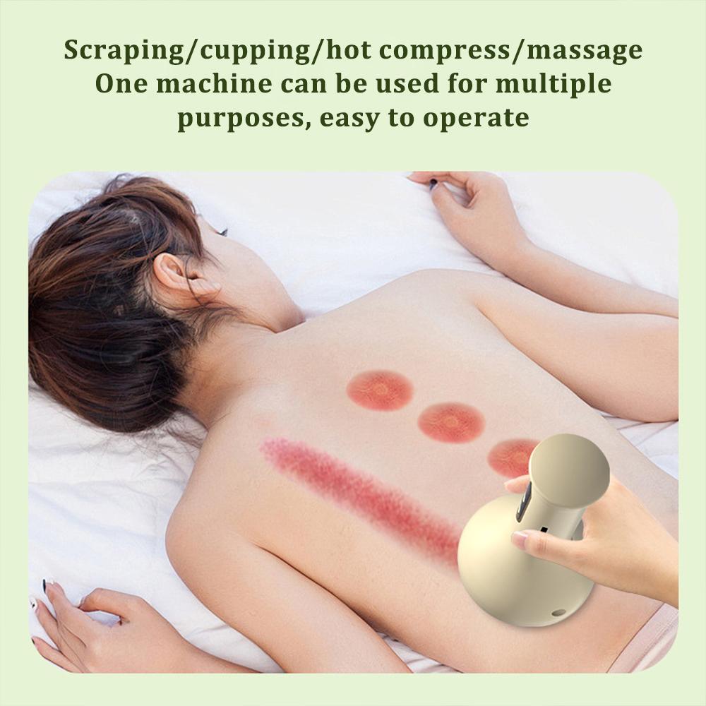 Electric Guasha Scraping Massage Cupping Home Body Massager Vacuum Cans Suction Cup Heating Fat Burner Anti-Cellulite Massager