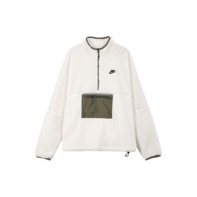 Besticktes Logo Stehkragen Half-Zip Fleece Sweatshirt Herren Sweatshirt Sail-White DQ4881-133