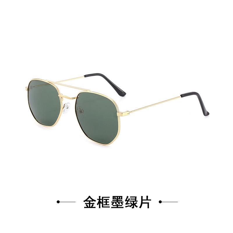 Metal Polarized Sunglasses Large Frame Men's Driving Sunglasses Double Beam Personalized Sunglasses Women