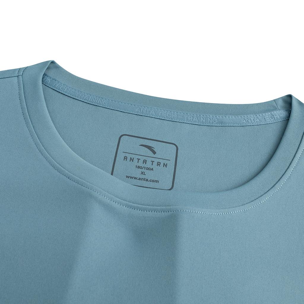 Anta Training Series Short Sleeve Knitted Shirt Summer 2026 T-Shirt Men Tops Cloud-Blue 952627136-2
