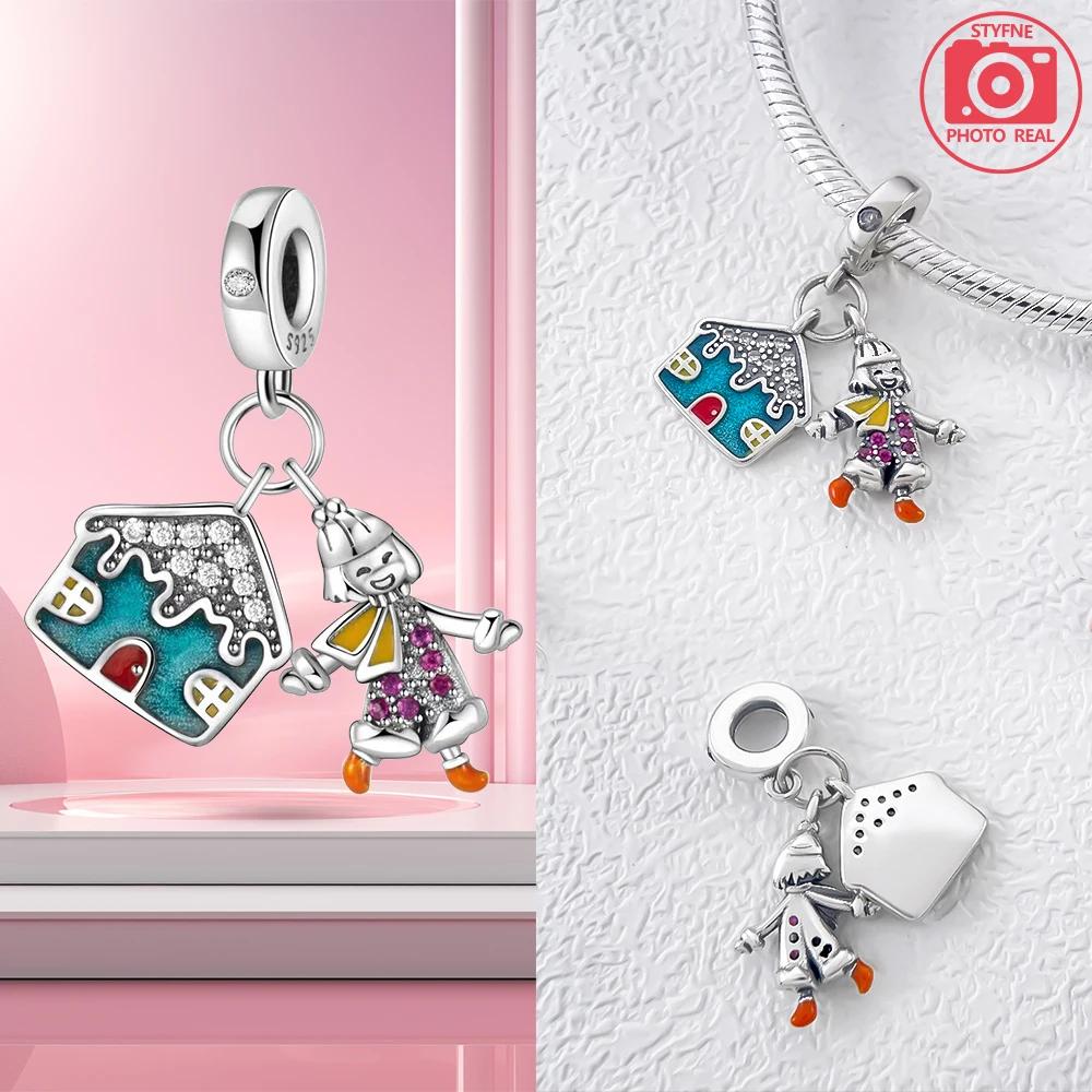 Christmas Snowman Pendant Copper Plated For Charms Copper Plated Original Bracelet For Jewelry Making