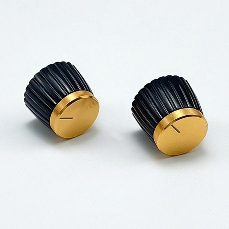 2Pieces Aluminum Reinforced Guitar Volumes Knobs High Accuracy Control Smooth Rotation Suitable for Live Performances