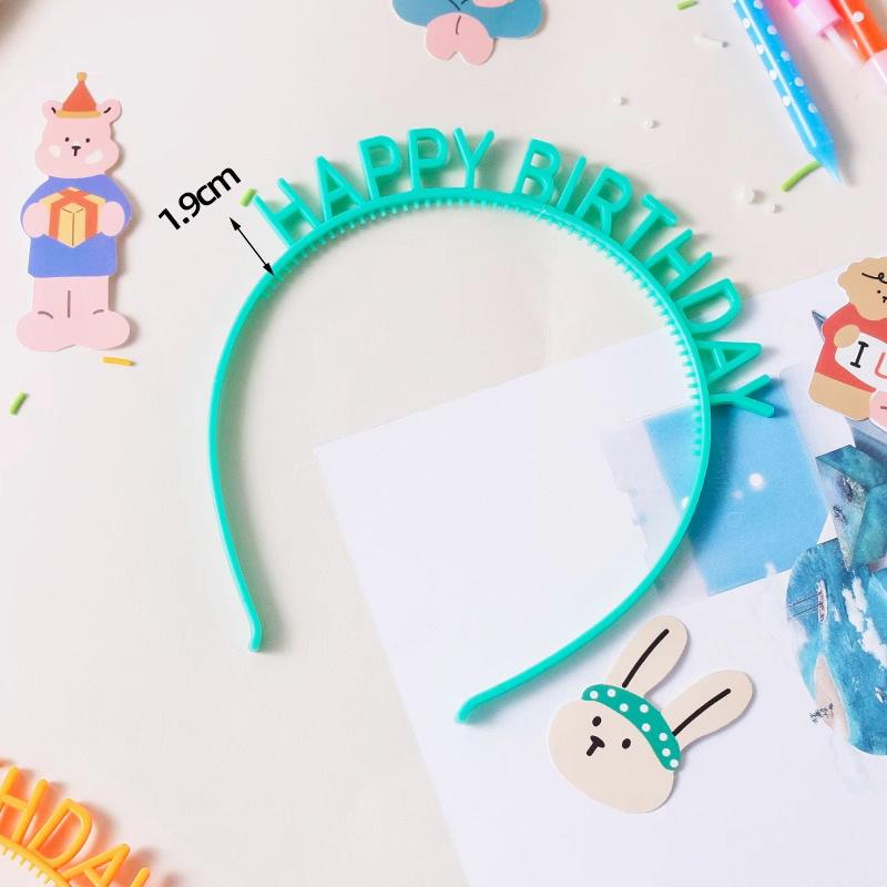 Korean Color Happy Birthday Headband Hat Happy Birthday Children Baby Adult Photo Decoration