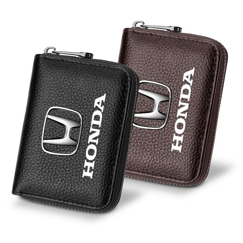 Car Hot XR Car Driver License Holder Leather Card Bag ID Credit Card Wallet For Honda Civic XR-V HR-V City Accord Odyssey Spir