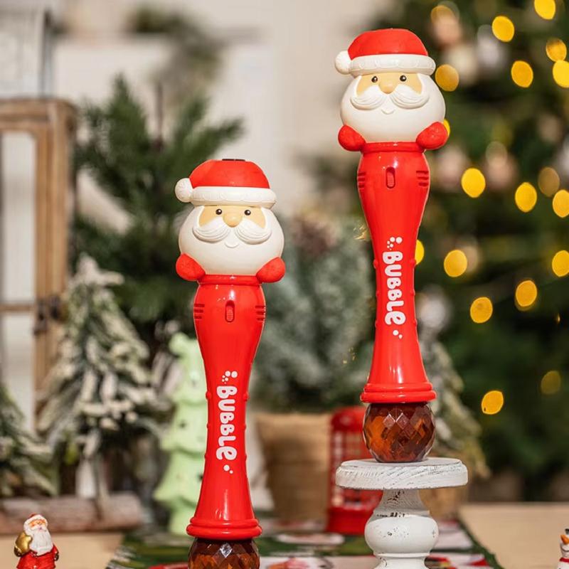 Halloween Bubble Stick Electric Bubble Machine Cute Pumpkin Snowman Santa Claus Magic Bubble Stick Children's Toy Christmas Gift