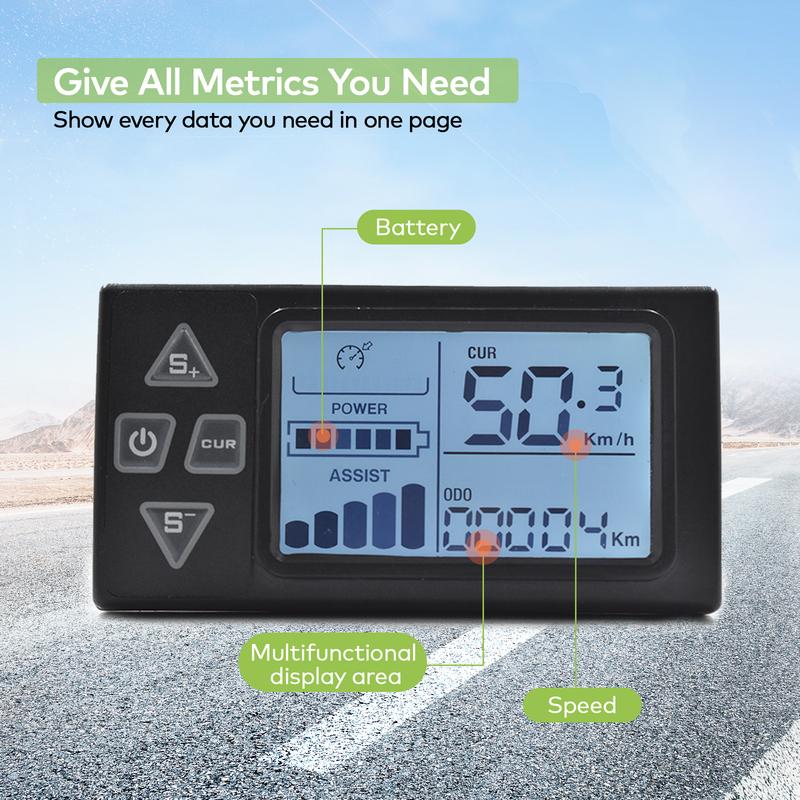 S861 Mountain Electric Bicycle Assembly Parts Waterproof 24V/36V/48V Wired Bicycle Speedometer Bike Computer Ebike Accessories