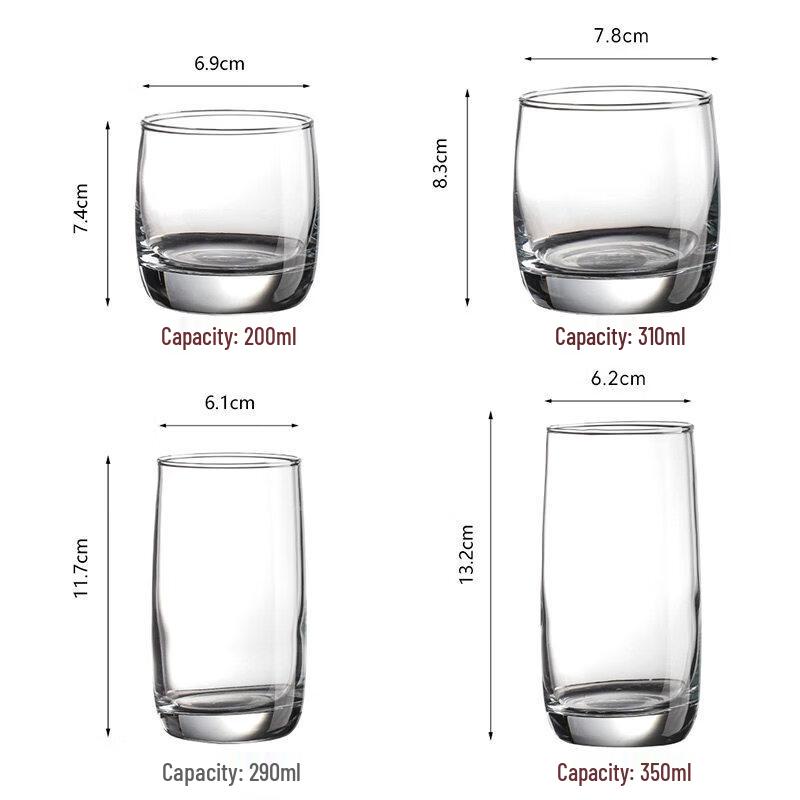 ZISIZ Transparent Glass Cup