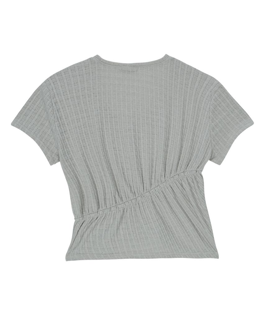 Aejeuon Soft Shirring Tee / Gray