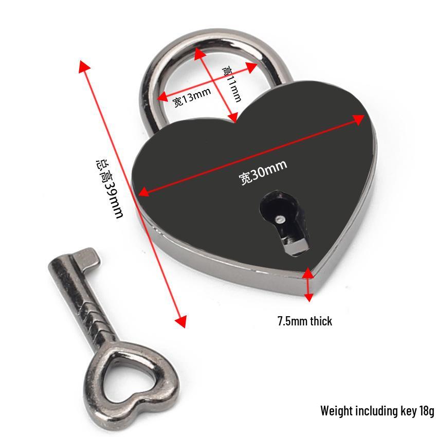 Luxe Hartvormig Hangslot Sleutelhanger: Qixi Koppel Cadeau & Sieraden Accessoire