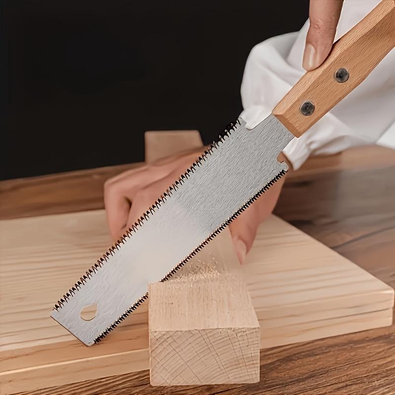 Japanese Handsaw with Flexible Metal Blades - Precision Woodworking Tool for Smooth Cutting, Ergonomic Wood Handle, Manual Operation