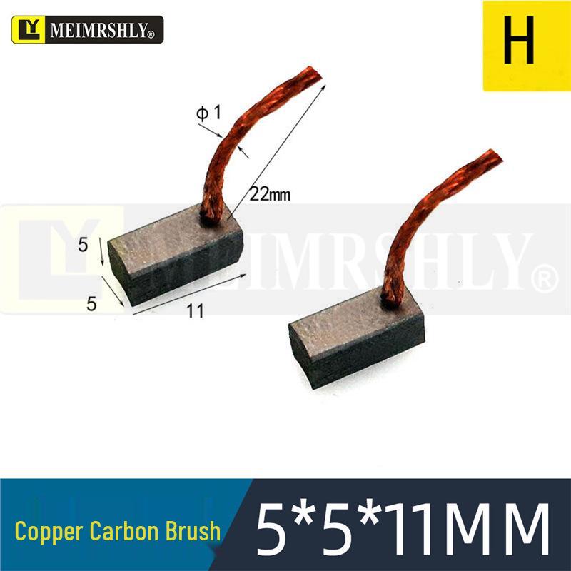 Compatible Carbon Brushes for Valeo, Remy, Jenory, Hanla Alternators - 4.5x6.5x17 mm, High Wear Resistance
