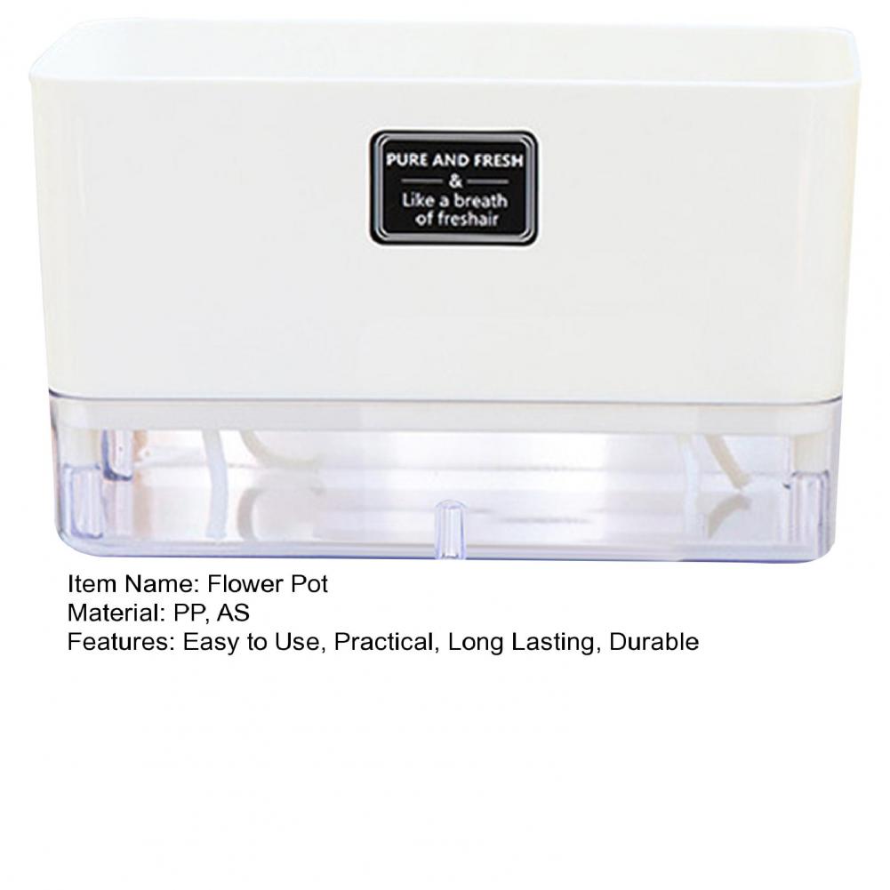 Self Watering Plant Pot With Drainage Holes High Strength Easy Care Visible Reservoir Indoor Outdoor Planter Pot Flower Vase