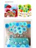 Blue Ocean 3D Folding Fan & Star Pendant Decoration Set for Kids' Birthday Party
