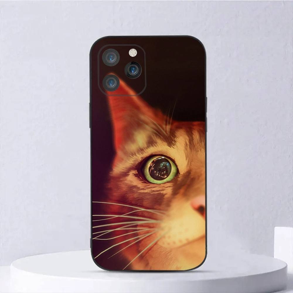 

Game Stray Cat Phone Case For iPhone 16,15,14,13,12,11,Plus,Pro Max,XS,X,E,SE,Mini Soft Silicone Black Cover iPhone12
