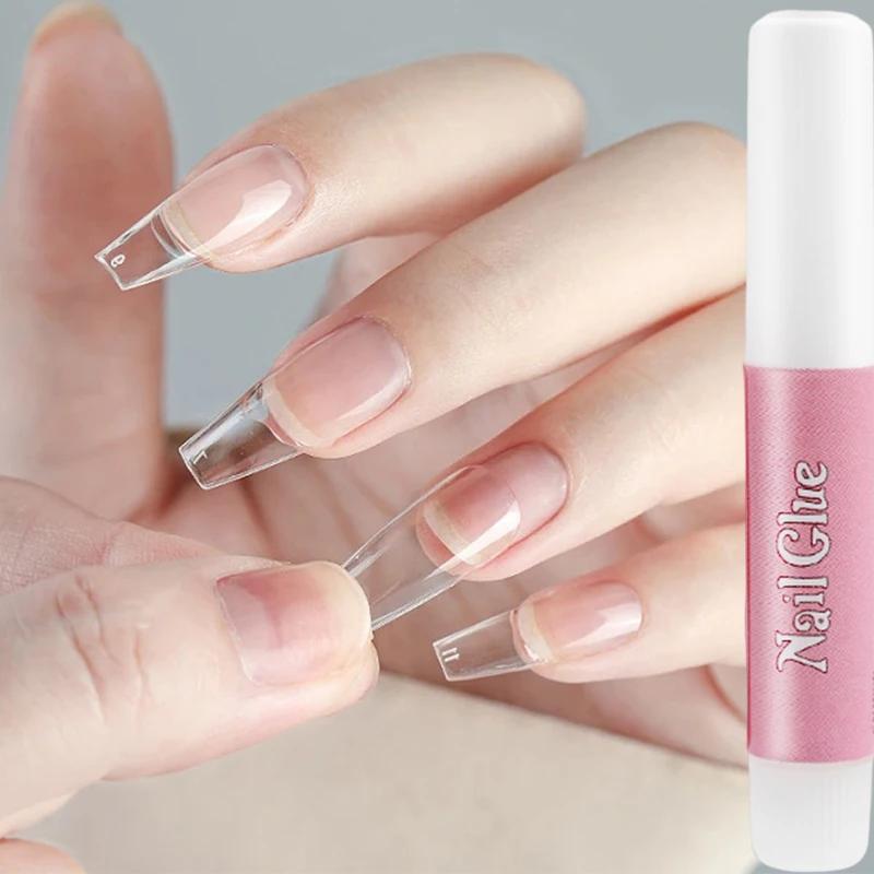 Transparenter Nailart-Kleber, wasserdicht, schnelltrocknend, für künstliche Nägel, Strass-Dekoration, Acrylkleber, Verlängerung, professionelles Klebewerkzeug
