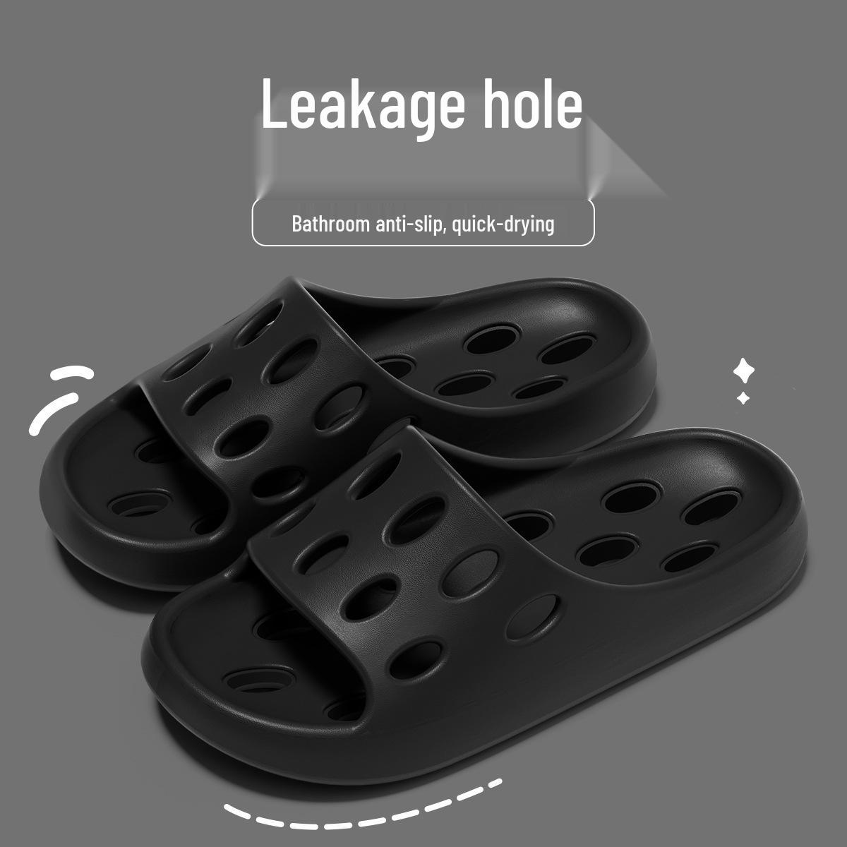 

Jie Liya Быстросохнущие Нескользящие Тапочки для Ванной - Летний Стиль 2025 для Мужчин и Женщин 44-45 чёрный