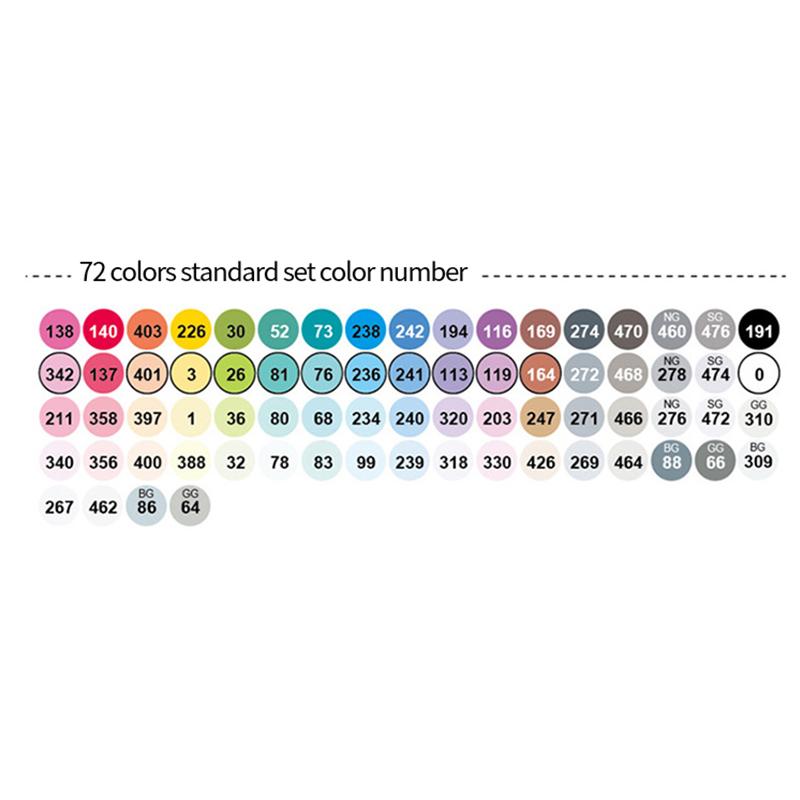 Finecolour EF103 Alcohol Based Art Markers With Bag 12/24/36/48/60/72/240 Colors Oily Soft Double-Headed Marker Pen Professional