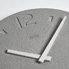 Lemnos Analog Wall Diatomaceous Diatomaceous Earth Clock Diameter Thickness 4cm Clock, Earth, Gray, (Scraped Finish), NY21-03GY, 28.5cm,