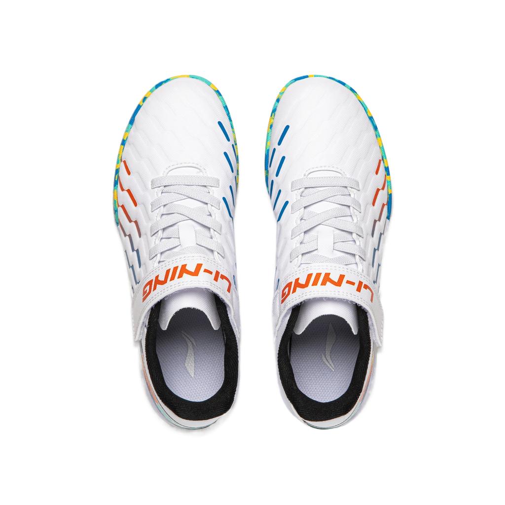 Li Ning Kids Jin 1.5 Team Young TF Synthetic Leather Comfortable Classic Fashion Versatile Durable Low Top Kids Soccer Shoes YKGU018-11