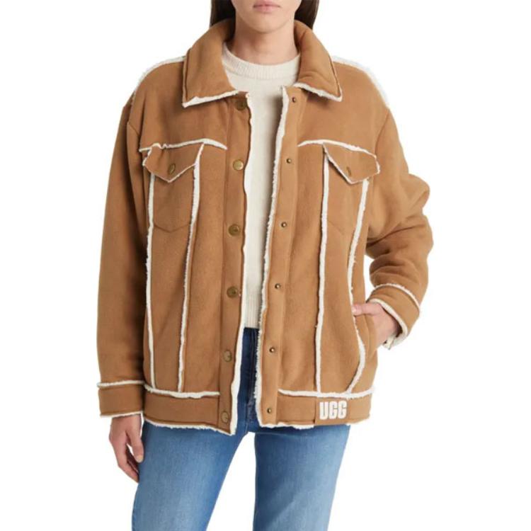 UGG Coats Women's Brown Lapel Moderate 1144590