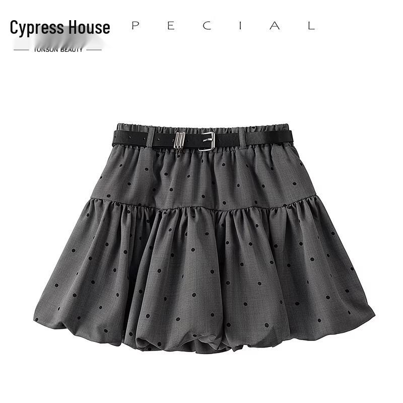 Cypress House High-Waist Polka Dot A-Line Skirt One Size