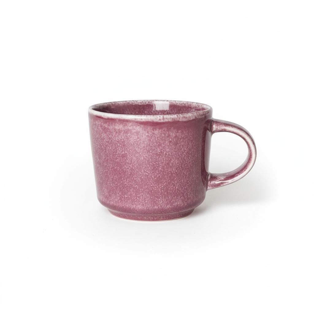 COFFEE TEA MUGS MUG SET 6 PIECES 350ml PURPLE-PLUM CERAMIC